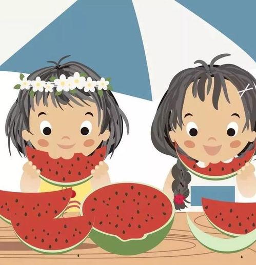 吃瓜可爱图片,跟随可爱吃瓜图，感受夏日清凉时光
